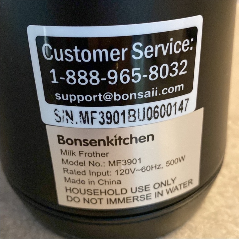 Bonsenkitchen Electric Milk Frother Steamer - Picture 4 of 7
